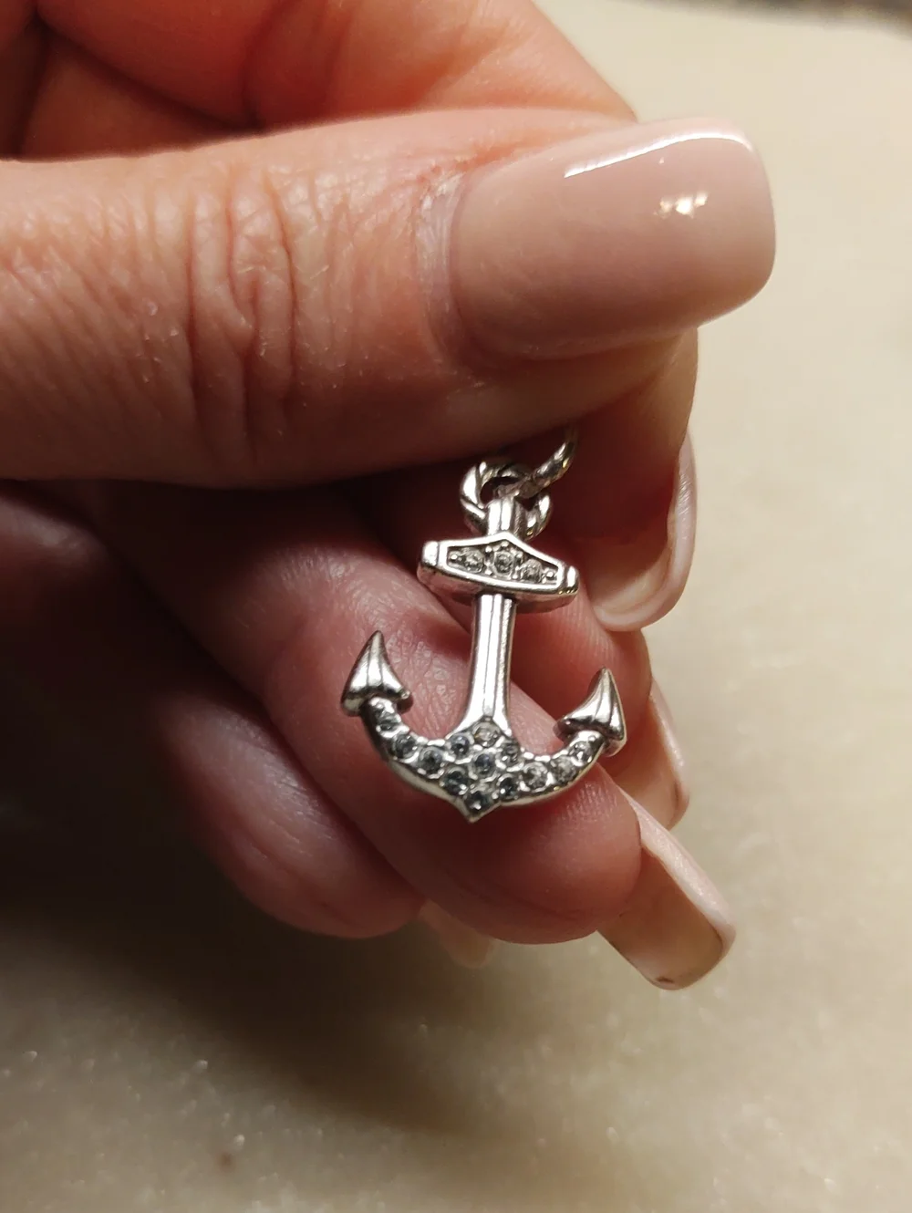 Brighton Anchor Charm Pendant With Swarovski Crystals